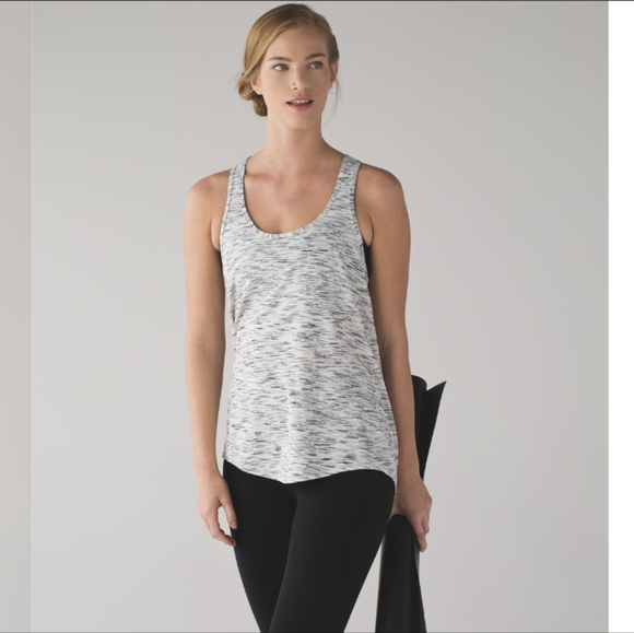 Lululemon Salute the Sun Singlet II Tiger Space Dye Black White - Picture 2 of 12